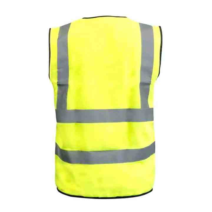 Hot Sales Summer Safety Practical Vest Long Length Breathable Mesh Fabric Zipper Closure Vintage Fluorescent Reflective Security