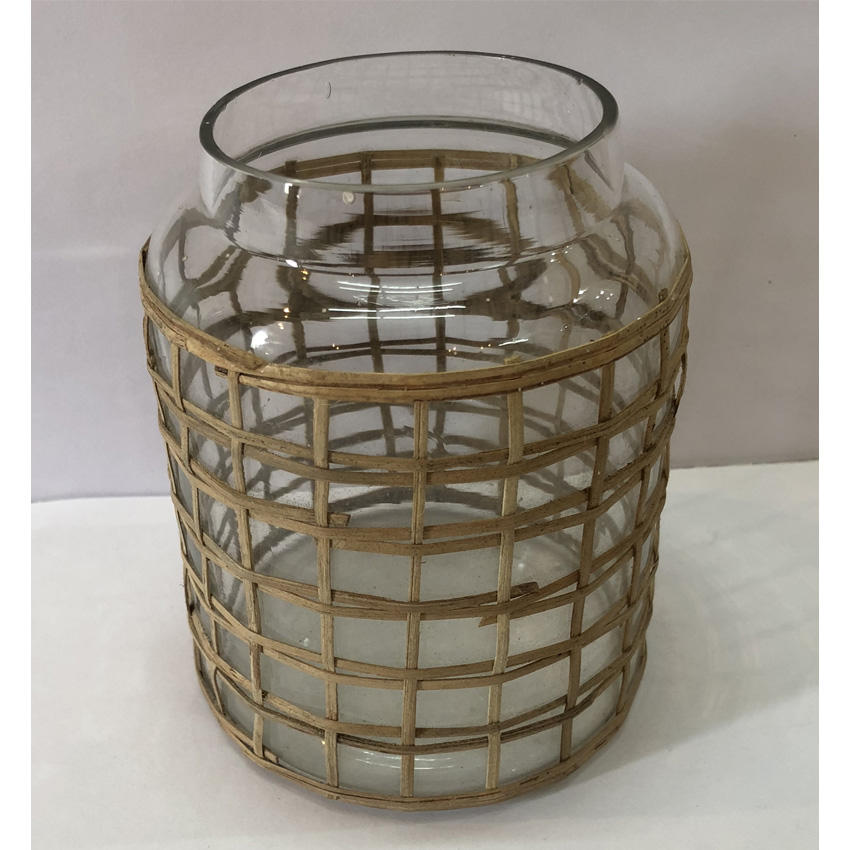 กระจกใสธรรมดา &amp; ไม้ไผ่ธรรมชาติ