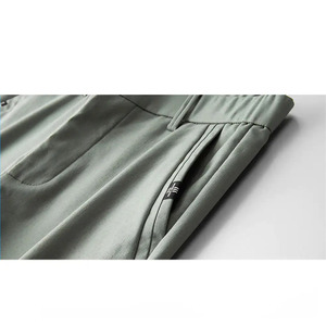 2023 primavera estate pantaloni da uomo stile coreano classici pantaloni Casual Slim Fit elasticizzati in vita metà anteriore tessuto nero <span class=keywords><strong>grigio</strong></span> - Product Image 5