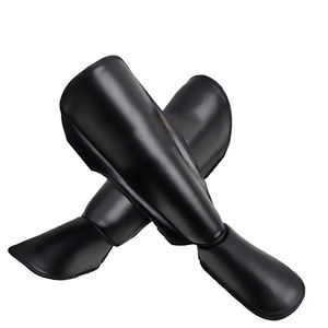 Espinilleras de boxeo de cuero de tamaño adulto al por mayor último estilo bajo MOQ protección funcional espinilleras - Product Image 6