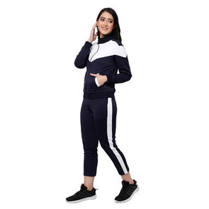 Survêtement de sport pour femmes de haute qualité conçu sur mesure couleur unie occidentale avec strass écologique conception personnalisée chaude - Product Image 2