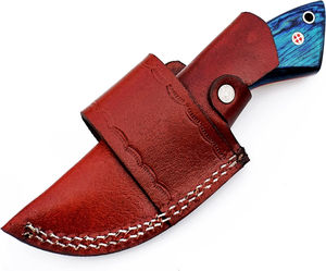 Couteau de chasse en acier Damas de qualité 2026, manche en corne de bélier, lame droite, garantie 3 ans, OEM personnalisé, haute durabilité pour l'extérieur - Product Image 2