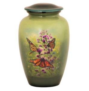 โกศเผาศพอลูมิเนียมสำหรับผู้ใหญ่กับนักล่าที่นั่งในสติกเกอร์ออกแบบเรือและสีดำสำหรับขี้เถ้ามนุษย์ - Product Image 4