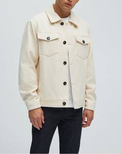 Chaqueta sólida a cuadros de manga larga para hombre, cuello levantado, suave, cálida, cómoda, elegante, con botones, cremallera Vintage para invierno al aire libre - Product Image 3