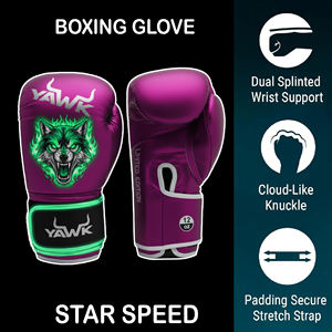 มีหลายสีให้เลือก ถุงมือหนังสำหรับชกมวย ถุงมือฝึกซ้อมมวยระดับมืออาชีพ สำหรับใช้ในกีฬา ถุงมือชกมวยสำหรับผู้ชาย - Product Image 2