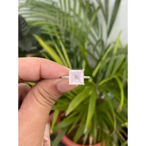 925 Silver Rose <b>Quartz</b> Crystal <b>Ring</b> - Product Image 1