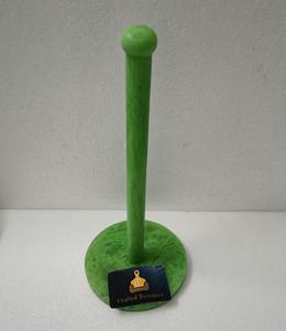 Porte-serviettes en papier de style élégant en résine, effet marbre vert, support de distributeur de rouleaux de papier de cuisine debout, au meilleur prix - Product Image 1