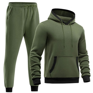 Ensemble d'entraînement pour hommes vente en gros de survêtements de sport pour hommes en coton OEM ensemble Active Wear à capuche et jogger - Product Image 2
