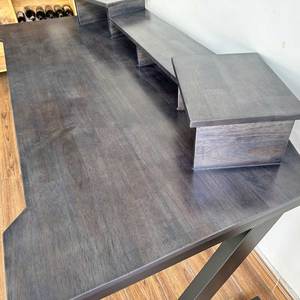 Industrial-Style Heavy Duty <b>Table</b> with Z-<b>Shaped</b> Iron Legs for Hospital and Home Use - Product Image 3