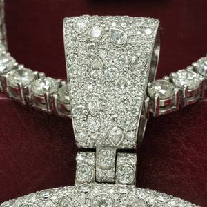 Colgante de Plata 925 con Incrustaciones de Moissanita, Estilo Hip Hop para Hombre y Mujer, Pasa el Test de Diamantes VVSD, Joyería Fina - Product Image 3