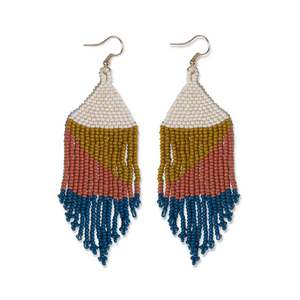 Boucles d'oreilles brodées de perles de rocaille artisanales personnalisables bijoux de mode brodés en perles - Product Image 4