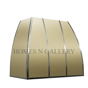 Custom Design Luxury Kitchen Range Stainless Steel Kitchen Hood <b>Vent</b> Hood With White or Gold Straps Handcrafted Cooking Hood - Product Image 4