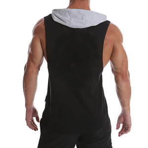 2025 verano hombres deportes Fitness entrenamiento cremallera con capucha cuello abierto sin mangas suelto transpirable chaleco sudaderas con capucha y sudaderas - Product Image 6