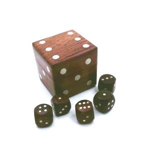 Lot de 2 gros dés en bois de 3 cm pour jouer au serpent et à l'échelle Ludo, JHENGA, Pub Party, Pique-nique, Jeu d'entreprise, Accessoires de jeu - Product Image 3