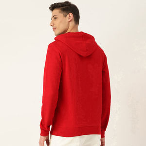 Men's 100% Cotton Pullover Hoodies High Quality Thermal Gym <b>Sweatshirt</b> with Custom Logo Printed Breathable and <b>Plain</b> Hooded - Product Image 5