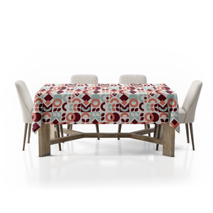 Modern Geometric Patterned <b>Tablecloth</b> Printed Woven Cover for Dining Kitchen & <b>Parties</b> - Product Image 1