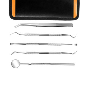 Kit d'outils dentaires professionnels nettoyage des dents Kit de soins bucco-dentaires sonde dentaire ensemble de détartreur dentaire Instruments chirurgicaux en acier inoxydable - Product Image 4
