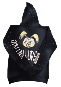 Sweat à capuche unisexe SIBRIN, fabriqué en usine, effet délavé, broderie, strass, imprimé vieilli, logo personnalisé, streetwear d'hiver - Product Image 2