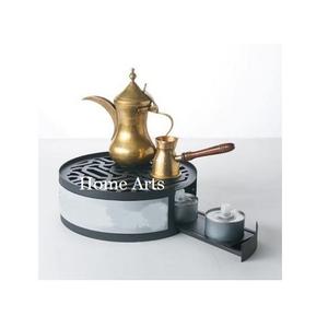 Proveedor al por mayor Calentador de metal Dallah La mejor calidad Tamaño personalizado Forma redonda Calentador de tetera para uso en restaurante de hotel - Product Image 3