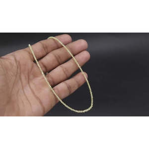 Collier de perles facettées en argent 925, diamant jaune de 16 pouces, 1,8-2,4 mm - Product Image 5