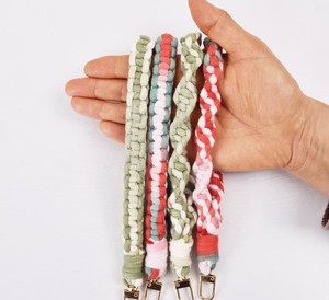 Cotton Knotted Keyring, Cotton Handmade Keyring Truly Handcrafted Accessory - Product Image 3