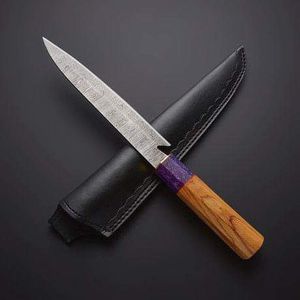 Cuchillo de Chef Profesional de Acero de Damasco Hecho a Mano con Bajo MOQ y Mango de Acero Inoxidable |   Alta Calidad, Grado Industrial, OEM, Venta al por Mayor - Product Image 1