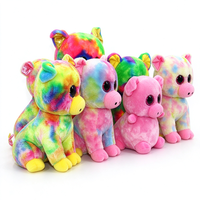 Peluche cochon unique, peluche cochon aux grands yeux, peluche arc-en-ciel, peluche tie-dye, peluche, jouet en peluche animal, cadeau en peluche pour enfants