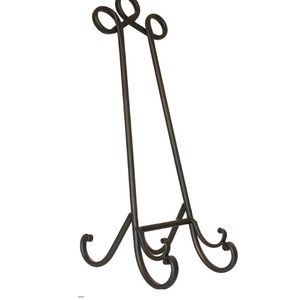 Soporte de cuadro de pintura de caballete antiguo para decoración del hogar soporte de caballete de hierro forjado de Metal decorativo Pantalla de suelo ajustable - Product Image 1
