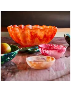 Juego de ensaladeras y platos de resina de alta calidad, utensilios de cocina y vajilla seguros para alimentos, cuenco y accesorios para servir con incrustaciones de resina - Product Image 1