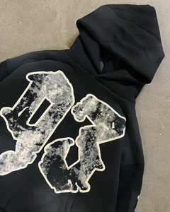 Fabricant de streetwear Sweat à capuche unisexe de haute qualité à épaules tombantes avec impression Dtg graphique pour hommes Vintage Boxy Fit Heavyweight - Product Image 2