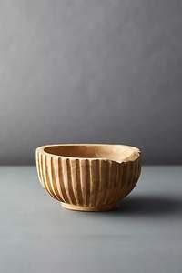 CUENCO GUÍA-FRUTERO TALLADO DE MADERA REAL NATURAL, Tazón de madera decorativo para mesa, oficina, decoración del hogar, utensilios de cocina - Product Image 2