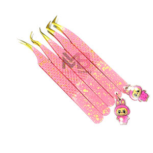 Pince à épiler pour extensions de cils tendance en acier inoxydable, longueur standard, pour salon de beauté, avec manche personnalisé et emballage sur mesure - Product Image 4