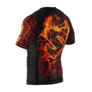 Camiseta de Compresión Deportiva de Manga Corta con Cuello Redondo para Adultos, Rashguard de BJJ Sublimado, Rashguard de MMA Unisex Transpirable - Product Image 4