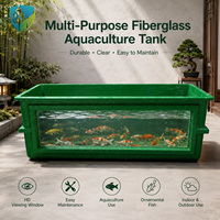 Bassin d'exposition extérieur en PRV pour poissons, bassin de stockage de koïs en fibre de verre avec filtre pour les détaillants d'aquariums
