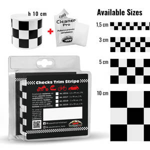 สติ๊กเกอร์ติดรถลายตารางหมากรุก 10 ซม. 1 ชิ้น สติ๊กเกอร์ลายตารางหมากรุก - Product Image 2