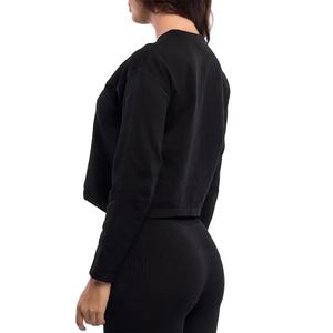 2025 New Fashion Hot Sale Lounge Wear Long <b>Sleeve</b> Tee Basic Casual <b>Jumper</b> Plain Sweatshirt For Women Hoodies & Sweatshirts - Product Image 5