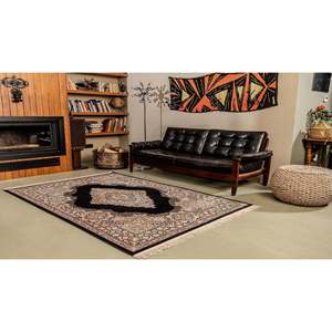 Alfombra Moderna Beige de Netline Home Depot, Fibra Sintética Resistente, No Desprende Pelusa, Fácil de Limpiar, para Sala de Estar - Product Image 5