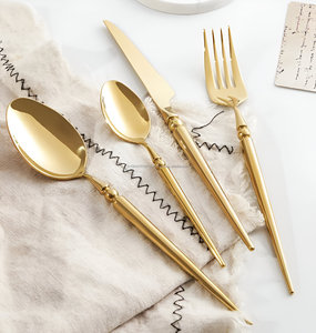 Ensemble de couverts de luxe en acier inoxydable doré 18/10 ensembles de couverts de cuisine - Product Image 2