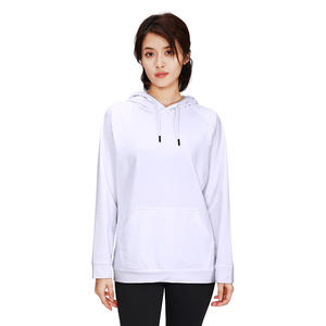 OEM logotipo personalizado invierno entrenamiento deportes gimnasio cálido algodón polar mujeres francés Terry liso en blanco de gran tamaño recortado - Product Image 4