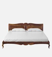 Lit danois en teck massif finition naturelle, matériau de haute qualité pour mobilier de chambre