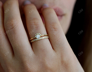 Anillo de Compromiso con Diamante Cultivado en Laboratorio, Anillo de Boda Eternity Único, Joyería Elegante al por Mayor para Mujer, Fabricante en India - Product Image 5