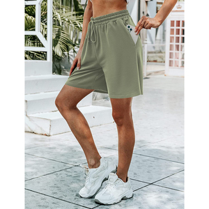 Gran oferta elasticidad verano deporte Casual pantalones cortos para correr deporte gimnasio Fitness mujeres tenis pantalones cortos holgados - Product Image 4