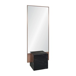 Miroir mural luxueux en métal doré ajoutant une sophistication élégante et un style contemporain brillant aux intérieurs modernes - Product Image 3
