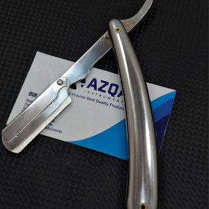 Navaja de Afeitar Profesional de Acero Inoxidable, Navaja de Barbero Plegable con Mango de Metal, Herramienta de Peluquería - Product Image 3