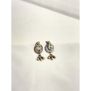 Tridha Mayur 925 <b>Silver</b> <b>Stud</b> Earrings with Ghungru Trendy 14K 18K Gold Plated Animal Shape Diamond Rose Gold Main Stone Jewelry - Product Image 1