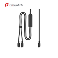 Nouveauté PRODATA Câble de charge USB 2.0 Type-C vers Type-C 2-en-1 140W pour appareil photo et ordinateur (OEM/ODM disponible)