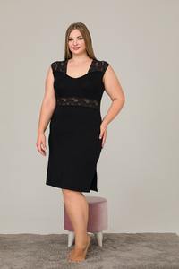 Pijamas de Viscosa Tejida para Mujer Talla Grande, Sencillas, Suaves, Cómodas, Informales, para Uso Diario - Product Image 5