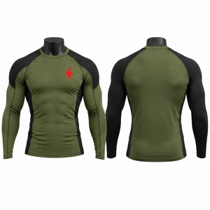 T-shirt de compression athlétique à manches longues pour homme – Idéal pour l'entraînement, le fitness, la course, le cyclisme, le surf et la gym - Product Image 3