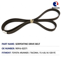 Courroie de transmission serpentine moteur BOJIAN OEM 90916-02571, ajustement direct pour Toyota 4Runner FJ Cruiser 2003-2010, pièces et accessoires automobiles