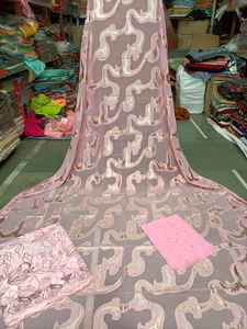 ชุดแต่งงานแฟรนซาวีขายดี คุณภาพสูง ผ้าไหมแท้ 100% พิมพ์ลายหลากสี ประดับคริสตัล ผ้าทอระบายอากาศได้ดี สไตล์โซมาลี - Product Image 2